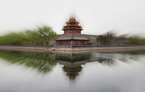北京-角楼-角楼-建筑-护城河 图片素材