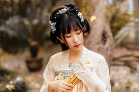 汉服-古风-银杏-人像-杭州约拍 图片素材