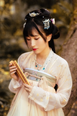 汉服-古风-银杏-人像-杭州约拍 图片素材