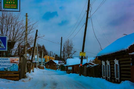 呼伦贝尔-满洲里-道路-村庄-房屋 图片素材