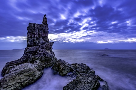 大连-海-自然-风景-礁石 图片素材