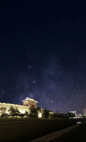 夜景-古城墙-大同-iphone-天空 图片素材