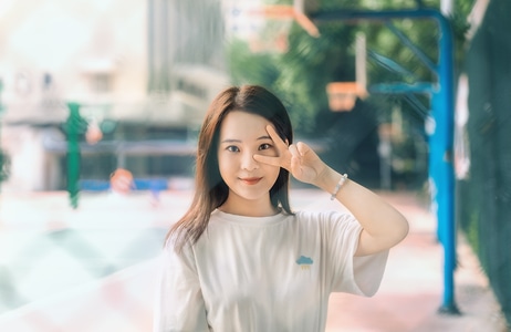 校园-夏天-武大-人像-美女 图片素材