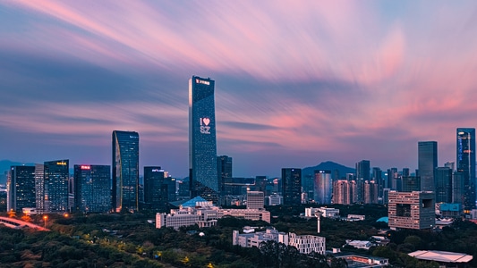 南山-深圳-夜景-建筑-大楼 图片素材