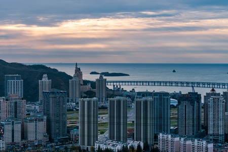 日出-城市风光-桥-城市风光-城市 图片素材