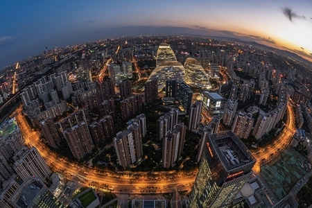 夜景-城市风光-建筑-北京-日落 图片素材