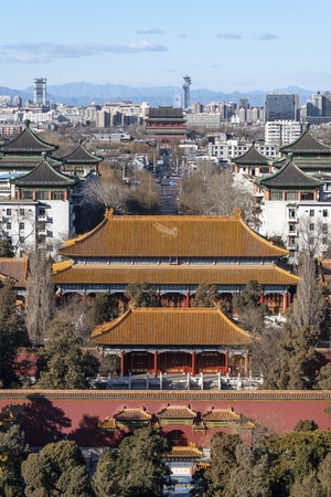 景山公园-古建筑-北京-你好2020-年味 图片素材