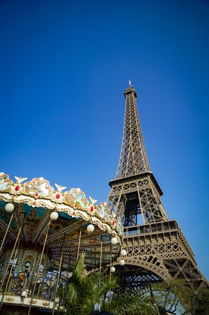埃菲尔铁塔-巴黎-法国-埃菲尔铁塔-旋转木马 图片素材