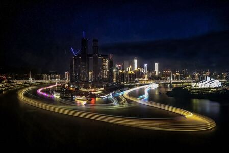 夜色-风光-城市-城市风光-嘉陵江 图片素材