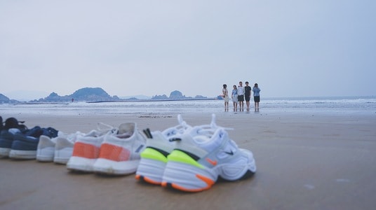 风光-旅行-鞋-沙滩-海滩 图片素材