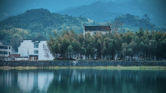 徽州-早春-烟雨-天青色-风景 图片素材