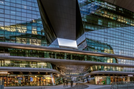 建筑-空间-倒影-楼房-建筑 图片素材