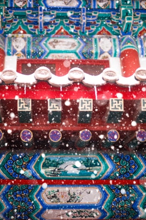 北京大学-北大-冬天-下雪-古建筑 图片素材