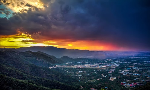 北京西山-风景-西山-雨后-下雨 图片素材