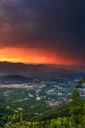 北京西山-风景-西山-雨后-下雨 图片素材