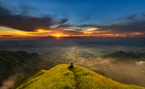 风光-奇观-光线-尼康-山 图片素材