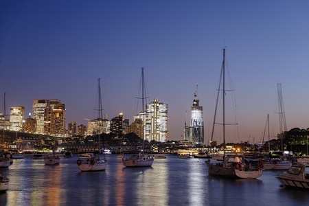 旅行-悉尼-城市-城市夜景-夜景 图片素材