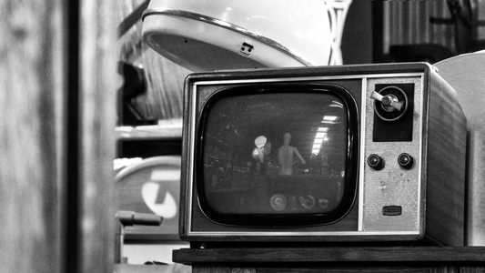 黑白-随拍-原创-电视-电器 图片素材