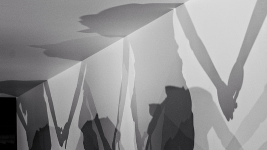 原创-随拍-黑白-她说-影子 图片素材
