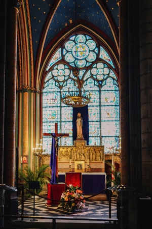 教堂-法国-巴黎-巴黎圣母院-旅行 图片素材