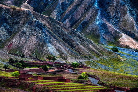 黄南藏族自治州-风光-自然-色彩-村庄 图片素材