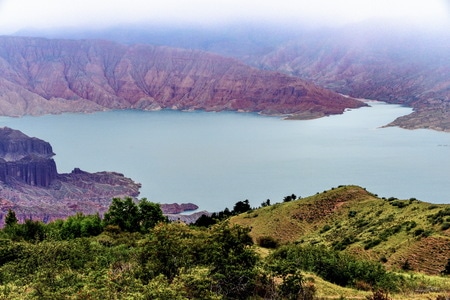 风景-水库-大坝-山水-旅游 图片素材