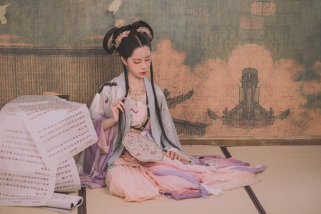 汉服写真-西安-人像摄影-美女-汉服 图片素材