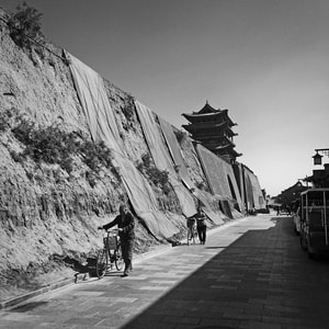 平遥-古城-纪实-世界自然遗产-黑白 图片素材