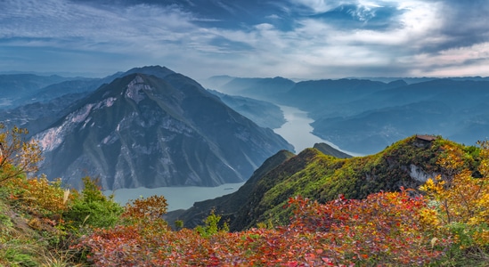 你好秋天-山峡-长江-山峡-瞿塘峡 图片素材