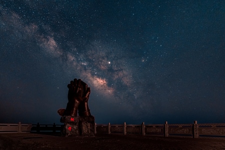 星空-巫山-银河-星空-雕塑 图片素材