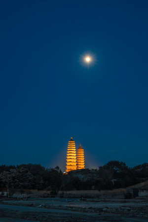 夜色-太原-城市-长风商务区-太原夜景 图片素材