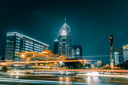 你好七月-太原夜景-大美太原-夜景-夜色 图片素材