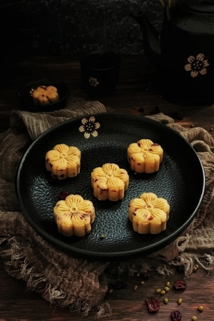 美食-手机摄影-美食-糕点-绿豆糕 图片素材