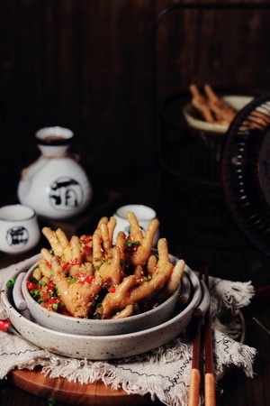 美食-静物-美食-食物-红油酸辣鸡爪 图片素材