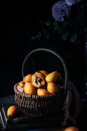 宅家-静物-水果-果实-枇杷 图片素材