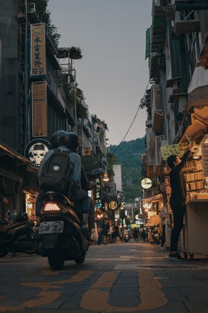 台湾-台北-房屋-建筑-街道 图片素材