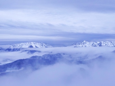 手机摄影-2019-11月-米8-雪山 图片素材