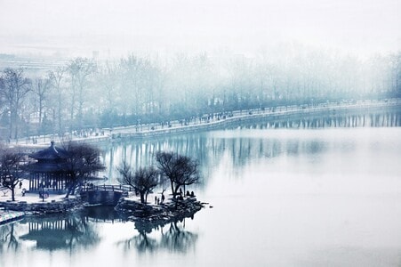 城市-北京-颐和园-水墨-烟雨 图片素材
