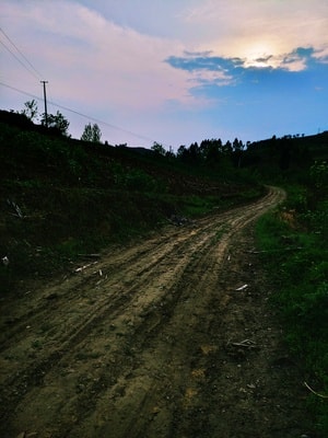 手机摄影-美丽乡村-家乡-路-夕阳 图片素材