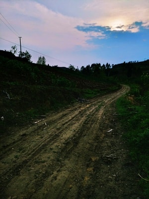 手机摄影-美丽乡村-家乡-路-夕阳 图片素材