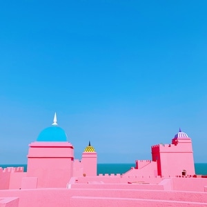 摄影-漳州-火山岛-粉色-火山岛 图片素材