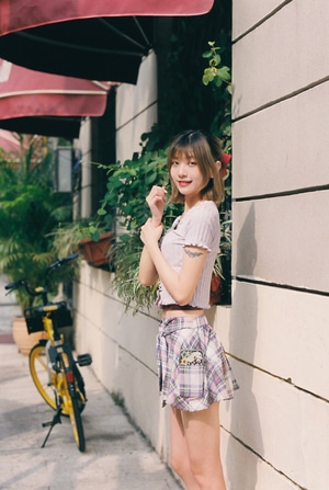街拍-小清新-她说-美女-少女 图片素材