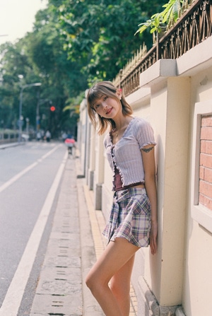 街拍-小清新-她说-美女-少女 图片素材
