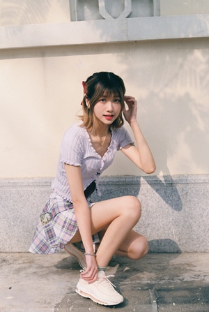 街拍-小清新-她说-美女-少女 图片素材