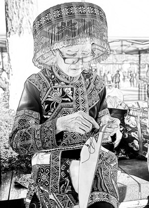 旅行-人文-苗族-绣娘-苗族 图片素材