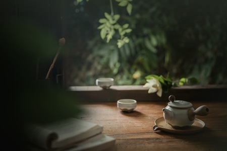茶道-汝窑-茶具-静物-我要上封面 图片素材