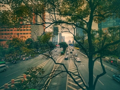 城市-扫街-小米-道路-公路 图片素材