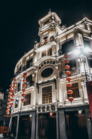 夜景-汕头-老市区-房屋-老市区 图片素材