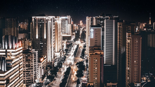 城市-建筑-夜景-汕头-随拍 图片素材