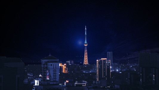 城市-建筑-夜景-汕头-随拍 图片素材